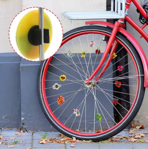 Décoration de roue de vélo multicolore
