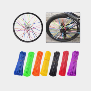 Tubes réfléchissants fluorescents pour rayons de vélo